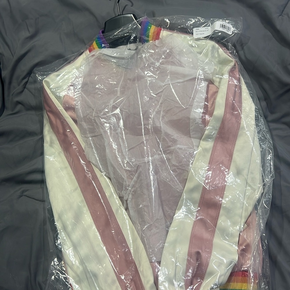 Coach Rainbow SVNIR Jacket (Pearl Pink) size XS